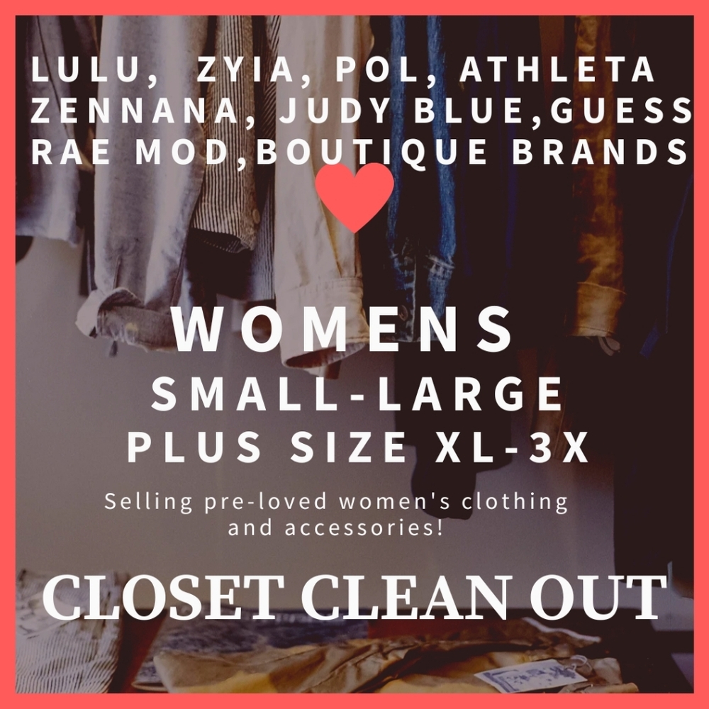 April 19th 6pm CT Women's Clothing Closet Clean Out